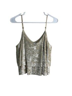 Madison & Berkley Tiered Champagne Gold Crushed Velvet Sz M